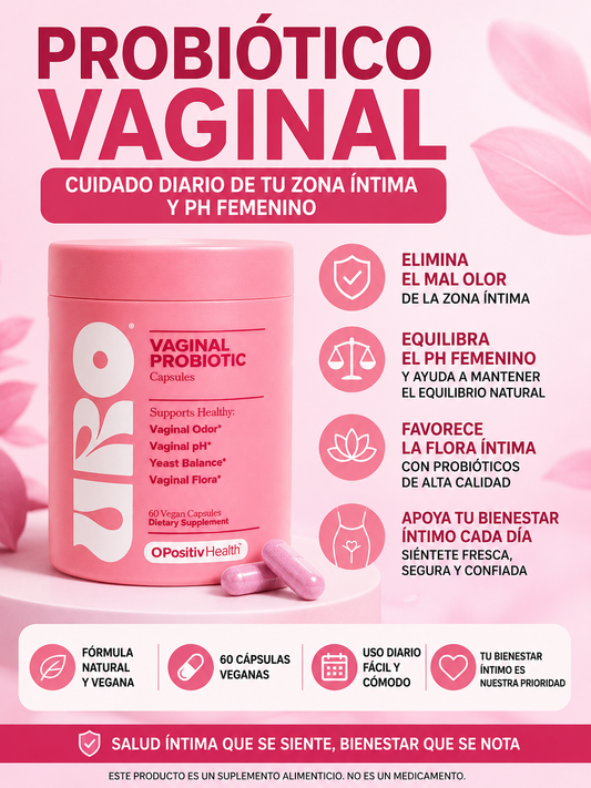 Probióticos vaginales , equilibrio de pH, suplemento de salud vaginal,  60 Capsulas